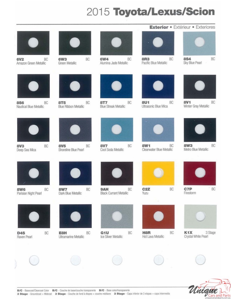 2015 Toyota Paint Charts Martin-Senour 3